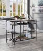 Kitchen Island Rustic Oak and Black Finish