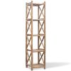 5-Tier Bamboo Shelf Square