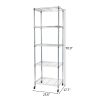 5-Tier Wire Shelving with Wheels for Garage Kitchen