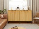 Bamboo 2 door cabinet; Buffet Sideboard Storage Cabinet; Buffet Server Console Table; Accent Cabinet; for Dining Room; Living Room; Kitchen; Hallway
