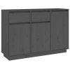 Sideboard Gray 43.3"x13.4"x29.5" Solid Wood Pine