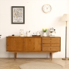 Oak Two Door Four Drawer Cabinet for Restaurant and Kitchen Storage