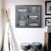 Retro Style Haze Double Glass Door Wall Cabinet With Detachable Shelves for Office, Dining Room,Living Room, Kitchen and Bathroom Grey Color