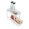 Metal Kitchen Cabinet Organizer with Drawers, White