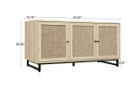 3 Door Cabinet,Sideboard Accent Cabinet, Storage Cabinet for Living Room, Hallway Entryway Kitchen