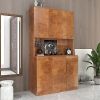 70.87 Tall Wardrobe& Kitchen Cabinet, with 6-Doors, 1-Open Shelves and 1-Drawer