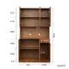 70.87 Tall Wardrobe& Kitchen Cabinet, with 6-Doors, 1-Open Shelves and 1-Drawer