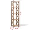 5-Tier Bamboo Shelf Square