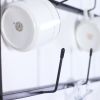 Wall Mounted Home Storage Mug Hooks with 6-Tier Display Organizer Holds 27 Mugs