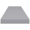 Floating Wall Shelves 4 pcs Gray 47.2"x9.3"x1.5" MDF