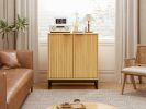 Bamboo 2 door cabinet; Buffet Sideboard Storage Cabinet; Buffet Server Console Table; Accent Cabinet; for Dining Room; Living Room; Kitchen; Hallway