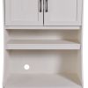 TREXM One-body Style Pantry Cabinet Kitchen Living Room Dining Room Storage Buffet with Doors; Adjustable Shelves (Antique White)