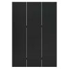 3-Panel Room Divider Black 47.2"x70.9" Steel