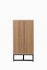 Storage Cabinet with Glass Door; Sideboard Buffet Cabinet for Kitchen; Dining Room; Walnutcolor