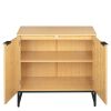 Bamboo 2 door cabinet; Buffet Sideboard Storage Cabinet; Buffet Server Console Table; Accent Cabinet; for Dining Room; Living Room; Kitchen; Hallway