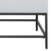 45 Inch Rectangular Mango Wood Coffee Table; Lift Top Storage; Iron Frame; White; Black