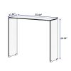 Console Table Whole Tempered Glass rectangular porch table bent transparent glass tea table