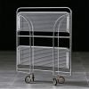 2 Tier Rolling Metal Serving Cart