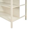 TOPMAX Solid Wood Rustic 45 Stationary Kitchen Island, Rubber Butcher Block