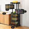 JoybosÃ‚Â® Rotating Multi-Layer Kitchen Metal Shelf with Wheels