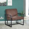 Modern design high quality fabric (BROWN)+ steel armchair; for Kitchen; Dining; Bedroom; Living Room