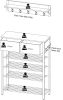 Entryway 4-tier Shoe Rack with Hall Tree;  One Set Entryway Show Rack with Storage and Hooks