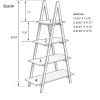 Solid bamboo wood oxford &ldquo;A&rdquo;frame ladder display bookshelf