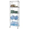 5-Tier Wire Shelving with Wheels for Garage Kitchen