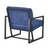 Modern design high quality fabric(BLUE) + steel armchair; for Kitchen; Dining; Bedroom; Living Room