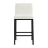 Cheap Modern Design High Counter Stool metal legs Kitchen Restaurant white pu Bar Chair(set of 2)