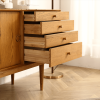 Oak Two Door Four Drawer Cabinet for Restaurant and Kitchen Storage