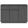 Sideboard Gray 43.3"x13.4"x29.5" Solid Wood Pine