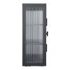Retro Style Haze Double Glass Door Wall Cabinet With Detachable Shelves for Office, Dining Room,Living Room, Kitchen and Bathroom Grey Color
