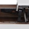 45 Inch Rectangular Mango Wood Coffee Table; Lift Top Storage; Iron Frame; White; Black