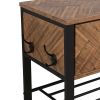 Entryway 4-tier Shoe Rack with Hall Tree;  One Set Entryway Show Rack with Storage and Hooks