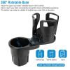 2 In 1 Car Cup Holder Extender Adapter 360Ã‚Â° Rotating Dual Cup Mount Organizer Holder For Most 20 oz Up To 5.9in Coffee Bottle