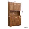 70.87 Tall Wardrobe& Kitchen Cabinet, with 6-Doors, 1-Open Shelves and 1-Drawer