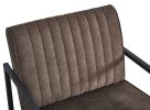 Modern design high quality fabric (BROWN)+ steel armchair; for Kitchen; Dining; Bedroom; Living Room