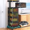JoybosÃ‚Â® Rotating Multi-Layer Kitchen Metal Shelf with Wheels