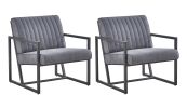 Modern design high quality fabric (GREY)+ steel armchair; for Kitchen; Dining; Bedroom; Living Room