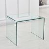 Small Clear Glass Side &amp; End Table; Tempered Glass End Table Small Coffee Table