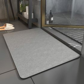 Diatomite Bathroom Super Absorbent Mat Non-slip Home Kitchen Toilet Quick Drying Floor Mats Room Doormat Oil Proof Floor Mats (Color: Gray)