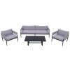 Light luxury style outdoor suit combination With 1 Love Sofa; 2 Single Sofa; 1 Coffee Table